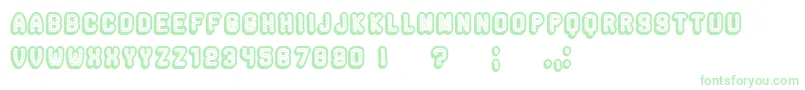 Rockefeller3DHollow Font – Green Fonts on White Background
