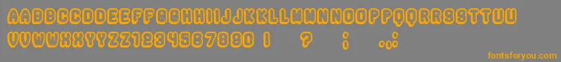 Rockefeller3DHollow Font – Orange Fonts on Gray Background