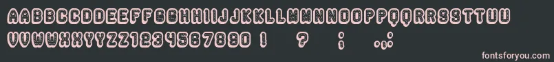 Rockefeller3DHollow Font – Pink Fonts on Black Background