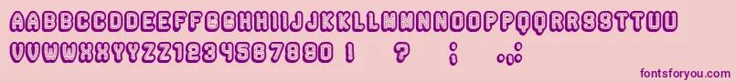 Rockefeller3DHollow Font – Purple Fonts on Pink Background