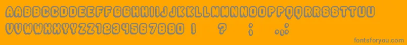 Rockefeller3DHollowFlat Font – Gray Fonts on Orange Background