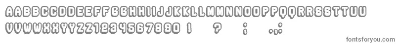 フォントRockefeller3DHollowFlat – 白い背景に灰色の文字