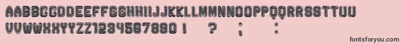 RockefellerFancy Font – Black Fonts on Pink Background