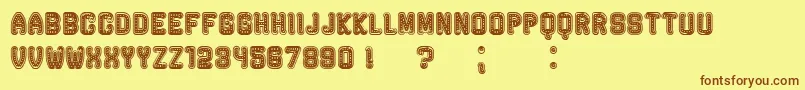 RockefellerFancy Font – Brown Fonts on Yellow Background
