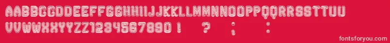 RockefellerFancy Font – Pink Fonts on Red Background