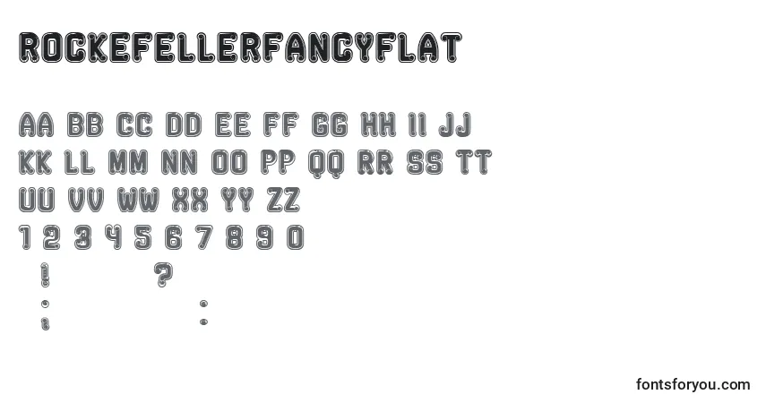 A fonte RockefellerFancyFlat – alfabeto, números, caracteres especiais