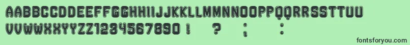 RockefellerFancyFlat Font – Black Fonts on Green Background