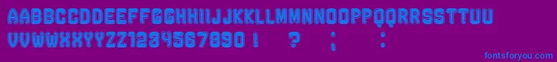Шрифт RockefellerFancyFlat – синие шрифты на фиолетовом фоне