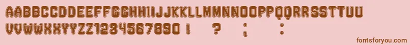RockefellerFancyFlat Font – Brown Fonts on Pink Background