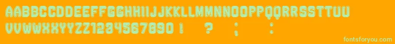 RockefellerFancyFlat Font – Green Fonts on Orange Background