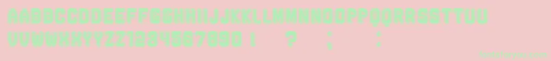 RockefellerFancyFlat-Schriftart – Grüne Schriften auf rosa Hintergrund
