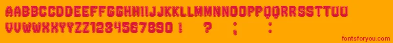 RockefellerFancyFlat Font – Red Fonts on Orange Background