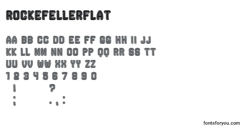 Schriftart RockefellerFlat – Alphabet, Zahlen, spezielle Symbole