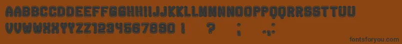 RockefellerFlat-Schriftart – Schwarze Schriften auf braunem Hintergrund