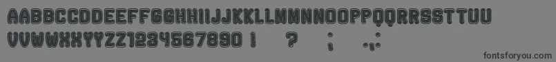 RockefellerFlat-Schriftart – Schwarze Schriften auf grauem Hintergrund