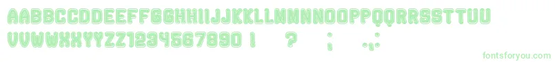 RockefellerFlat Font – Green Fonts on White Background