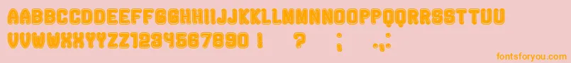 RockefellerFlat Font – Orange Fonts on Pink Background