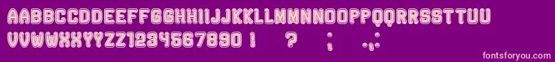 RockefellerFlat Font – Pink Fonts on Purple Background