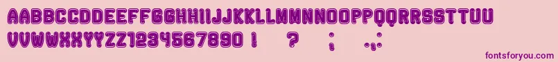 RockefellerFlat-Schriftart – Violette Schriften auf rosa Hintergrund