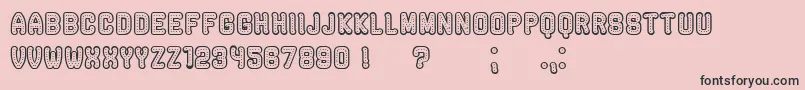 RockefellerHollow-Schriftart – Schwarze Schriften auf rosa Hintergrund