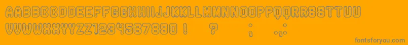 RockefellerHollow-Schriftart – Graue Schriften auf orangefarbenem Hintergrund