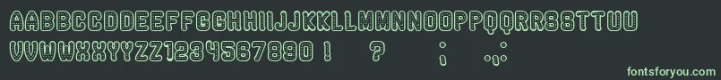 RockefellerHollow Font – Green Fonts on Black Background