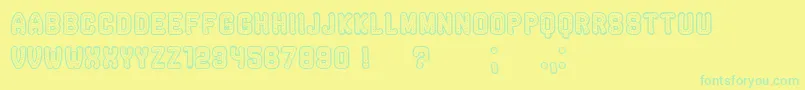 Więcej informacji o czcionce RockefellerHollow Czcionka RockefellerHollow – zielone czcionki na żółtym tle