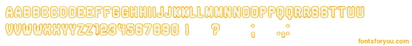 RockefellerHollow-Schriftart – Orangefarbene Schriften auf weißem Hintergrund