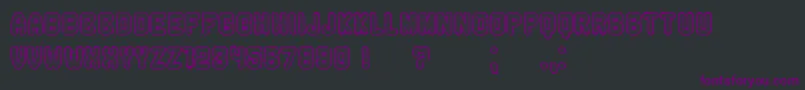 Więcej informacji o czcionce RockefellerHollow Czcionka RockefellerHollow – fioletowe czcionki na czarnym tle
