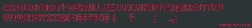 Police RockefellerHollow – polices rouges sur fond noir