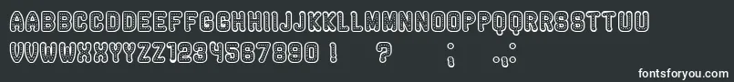 RockefellerHollow Font – White Fonts on Black Background