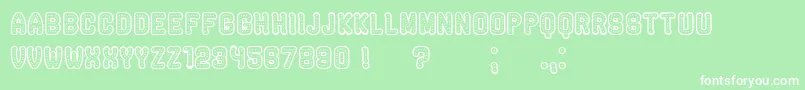 RockefellerHollow Font – White Fonts on Green Background