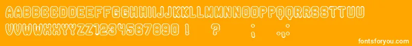 RockefellerHollow Font – White Fonts on Orange Background