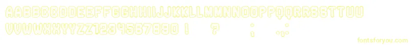 RockefellerHollow Font – Yellow Fonts on White Background