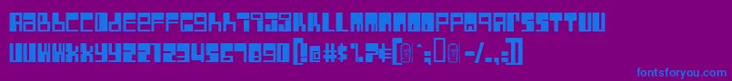 Шрифт ROCKET   – синие шрифты на фиолетовом фоне