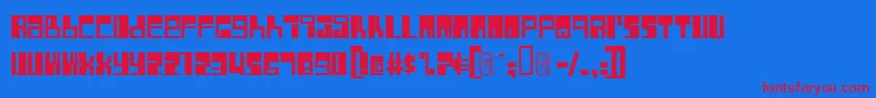 ROCKET   Font – Red Fonts on Blue Background