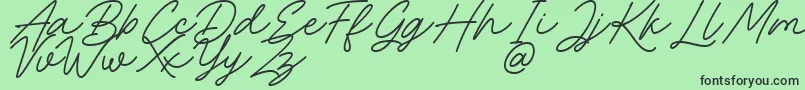 Rocket Clouds Font – Black Fonts on Green Background