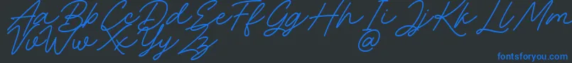Rocket Clouds Font – Blue Fonts on Black Background