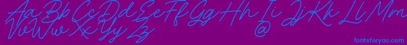 Шрифт Rocket Clouds – синие шрифты на фиолетовом фоне