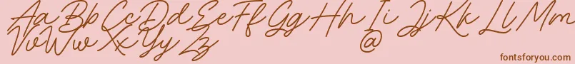 Шрифт Rocket Clouds – коричневые шрифты на розовом фоне