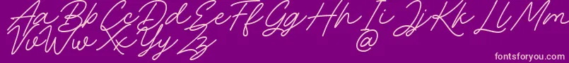 フォントRocket Clouds – 紫の背景にピンクのフォント