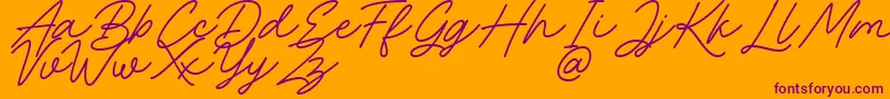 Шрифт Rocket Clouds – фиолетовые шрифты на оранжевом фоне