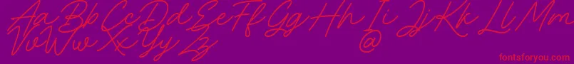 Шрифт Rocket Clouds – красные шрифты на фиолетовом фоне