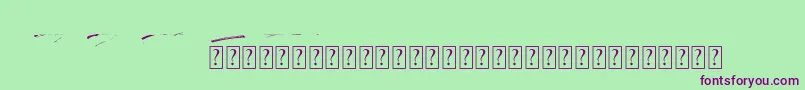 Rocket Shield Swashes Font – Purple Fonts on Green Background