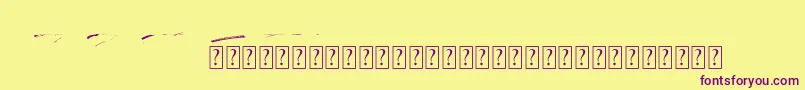 Rocket Shield Swashes Font – Purple Fonts on Yellow Background