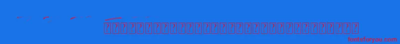 Rocket Shield Swashes Font – Red Fonts on Blue Background