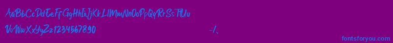 Rocket Shield Font – Blue Fonts on Purple Background