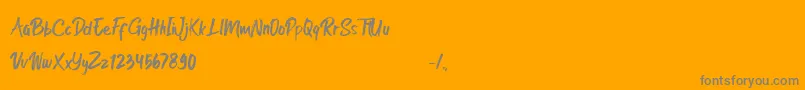 Rocket Shield-Schriftart – Graue Schriften auf orangefarbenem Hintergrund