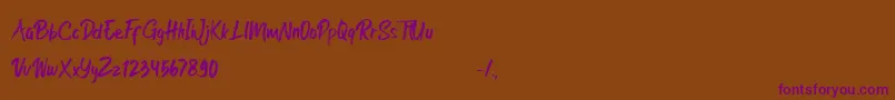 Rocket Shield Font – Purple Fonts on Brown Background