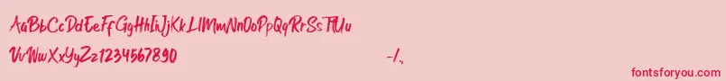 Rocket Shield Font – Red Fonts on Pink Background